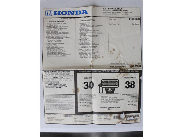 2001 Honda Civic (CC-1575947) for sale in Christiansburg, Virginia