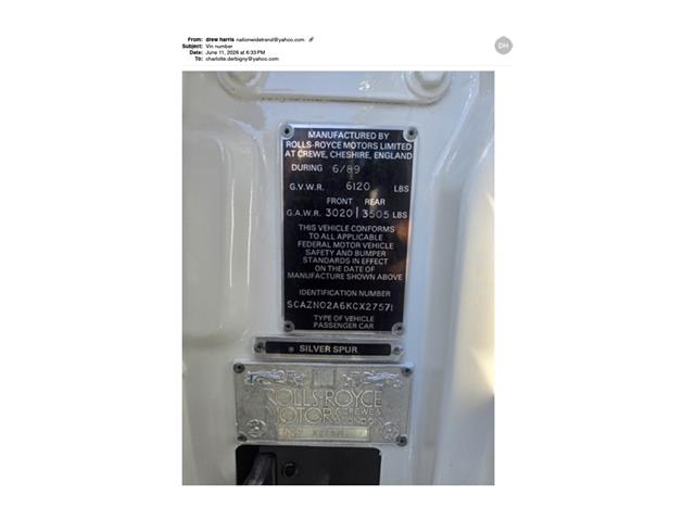 1989 Rolls-Royce Silver Spur (CC-1585231) for sale in Douglasville, Georgia