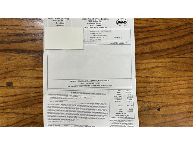 1978 Pontiac Firebird Formula (CC-1600219) for sale in Milford, Ohio