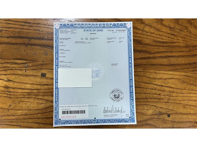 1978 Pontiac Firebird Formula (CC-1600219) for sale in Milford, Ohio