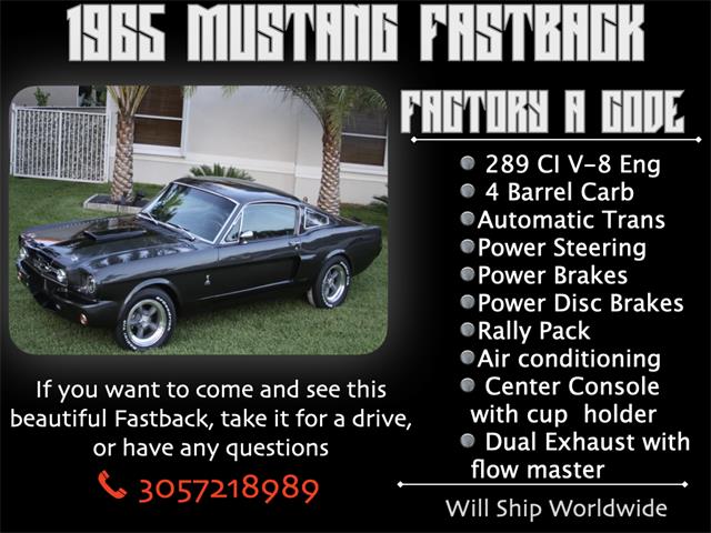 1965 Ford Mustang (CC-1603498) for sale in Pembroke Pines, Florida