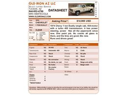 1974 Chevrolet 1 Ton Dually (CC-1610314) for sale in Tucson, AZ - Arizona