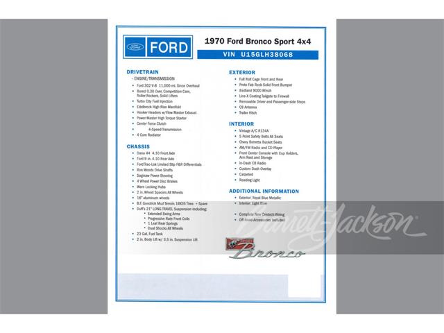 1970 Ford Bronco (CC-1643458) for sale in Houston, Texas