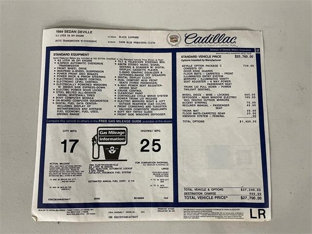 1989 Cadillac Sedan DeVille (CC-1647093) for sale in North Royalton, Ohio