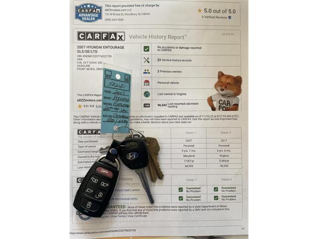 2007 Hyundai Entourage (CC-1666052) for sale in Woodbury, New Jersey
