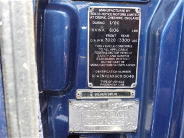 1986 Rolls-Royce Silver Spur (CC-1673451) for sale in Miami, Florida