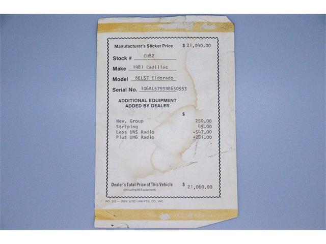 1981 Cadillac Eldorado (CC-1674715) for sale in Kentwood, Michigan