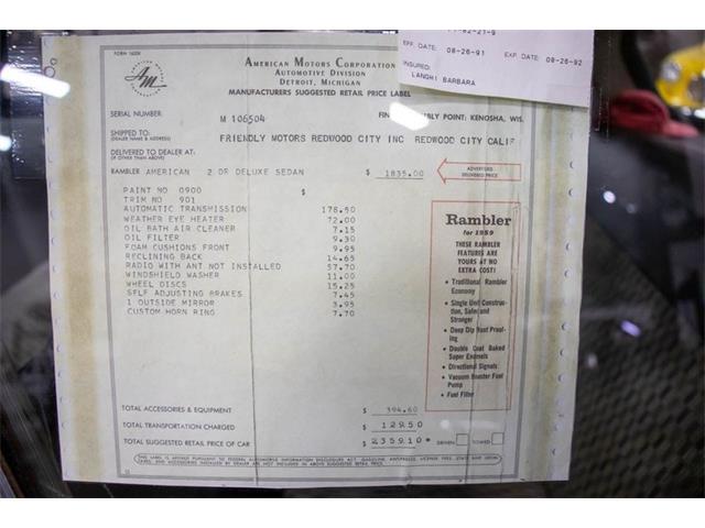 1959 Rambler American (CC-1679273) for sale in Kentwood, Michigan