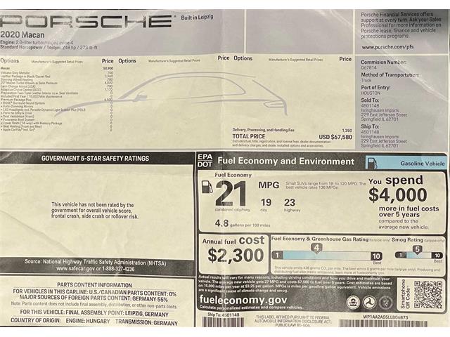2020 Porsche Macan (CC-1689367) for sale in Houston, Texas
