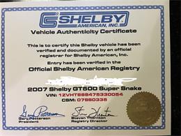 2007 Ford Mustang Shelby Super Snake (CC-1691391) for sale in Goose Creek, South Carolina