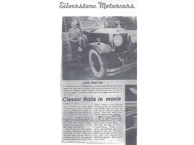 1930 Rolls-Royce Phantom (CC-1711404) for sale in North Andover, Massachusetts