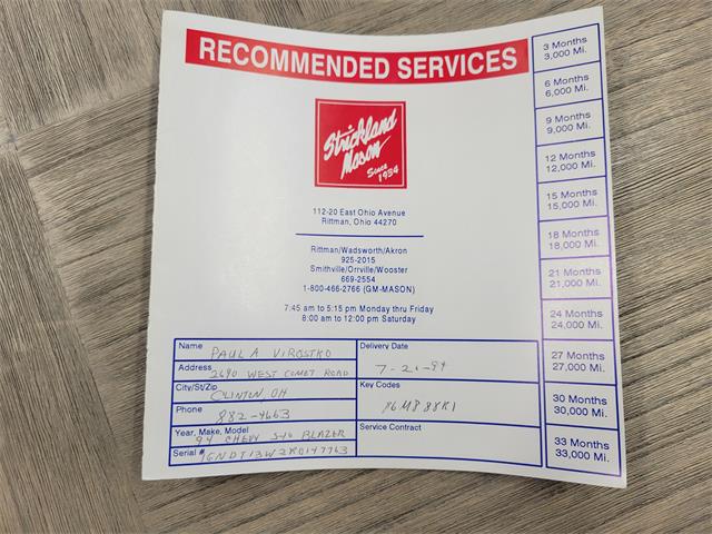 1994 Chevrolet Blazer (CC-1712139) for sale in Canton, Ohio