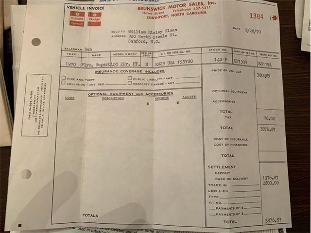 1970 Plymouth Superbird (CC-1731138) for sale in Greensboro, North Carolina