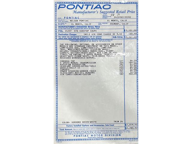 1968 Pontiac GTO (CC-1733732) for sale in Sherman, Texas