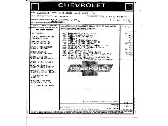 1976 Chevrolet Monte Carlo (CC-1739243) for sale in Lake Hiawatha, New Jersey