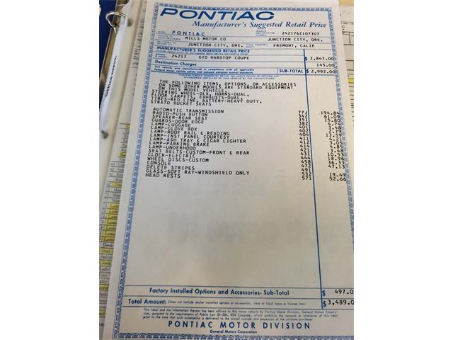 1966 Pontiac GTO (CC-1754390) for sale in Huntingtown, Maryland