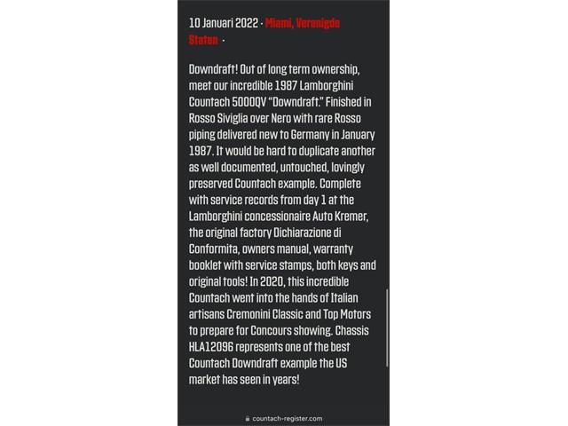 1987 Lamborghini Countach (CC-1758333) for sale in Houston, Texas