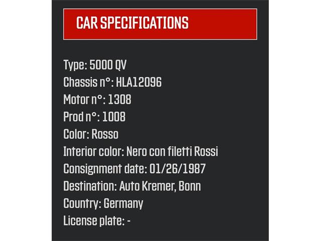 1987 Lamborghini Countach (CC-1758333) for sale in Houston, Texas