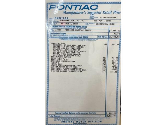 1967 Pontiac Firebird (CC-1763188) for sale in Morgantown, Pennsylvania