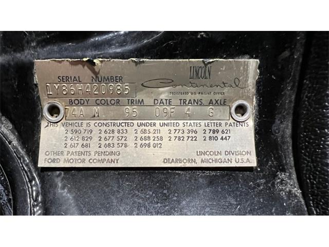 1961 Lincoln Continental (CC-1765629) for sale in Richmond, Illinois