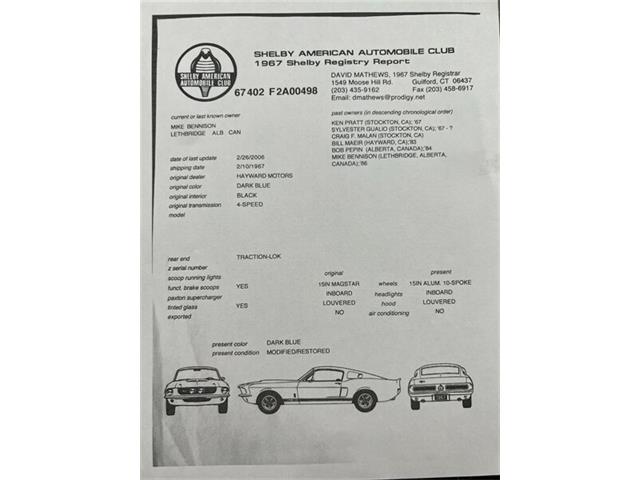 1967 Shelby GT500 (CC-1770800) for sale in Springfield, Ohio