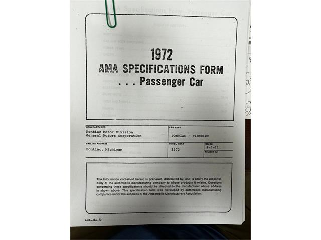 1972 Pontiac Firebird Trans Am (CC-1782029) for sale in Sarasota, Florida