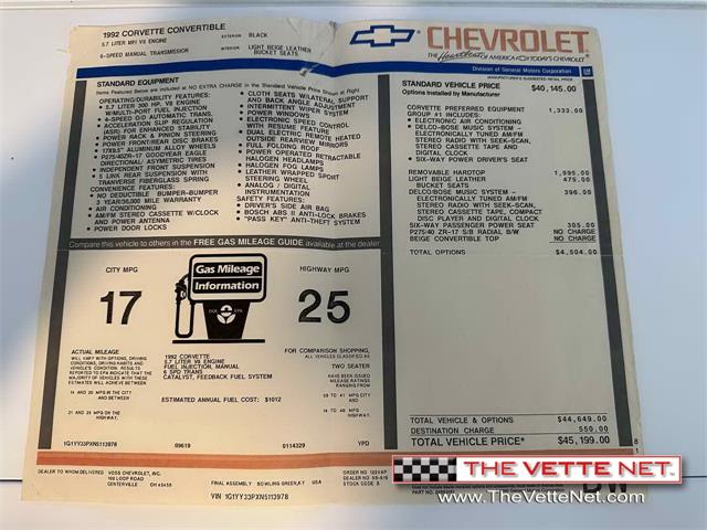 1992 Chevrolet Corvette C4 (CC-1790125) for sale in Riverview, Florida