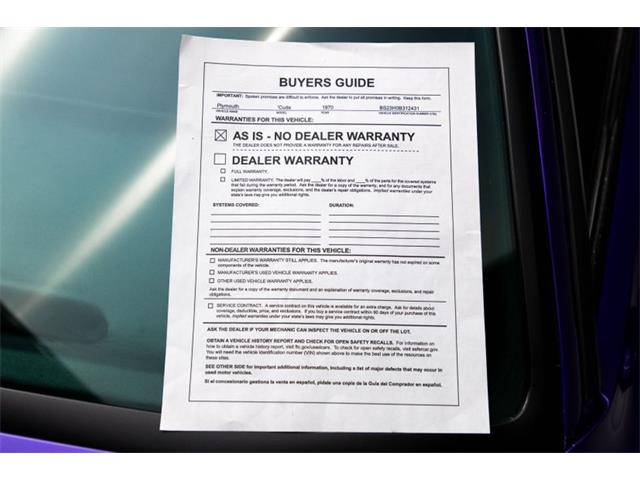 1970 Plymouth Cuda (CC-1790902) for sale in Charlotte, North Carolina