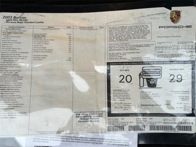 2003 Porsche Boxster (CC-1815300) for sale in Palmetto, Florida