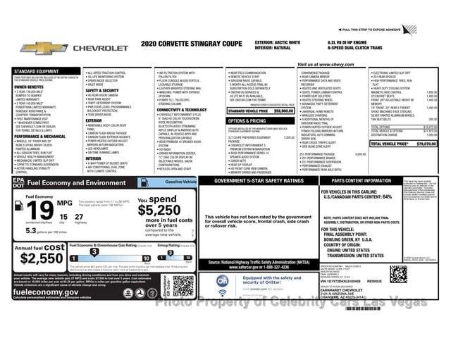 2020 Chevrolet Corvette (CC-1823899) for sale in Las Vegas, Nevada