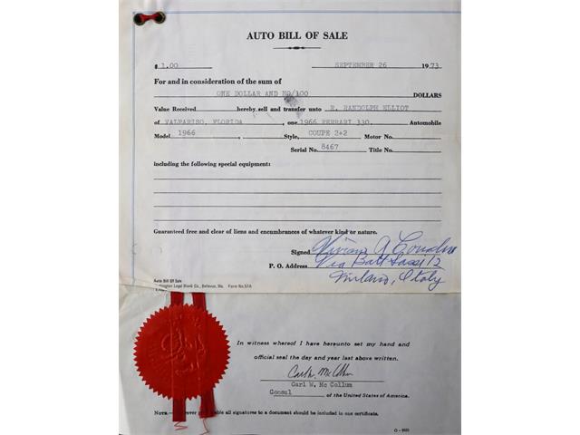 1967 Ferrari 330 GT (CC-1834789) for sale in Beverly Hills, California