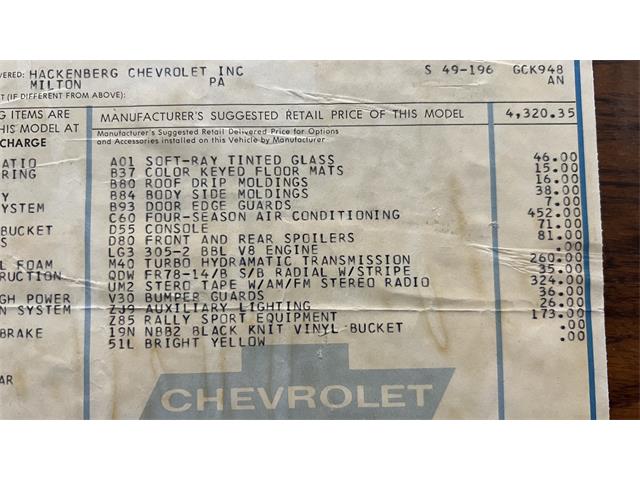 1976 Chevrolet Camaro RS (CC-1841213) for sale in Milford, Ohio