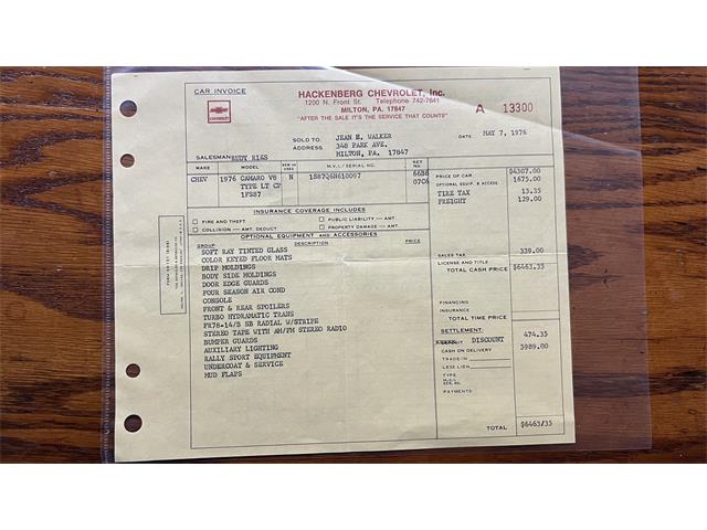 1976 Chevrolet Camaro RS (CC-1841213) for sale in Milford, Ohio