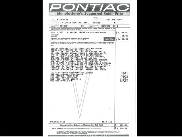 1972 Pontiac Firebird Trans Am (CC-1843823) for sale in Lincoln, Nebraska