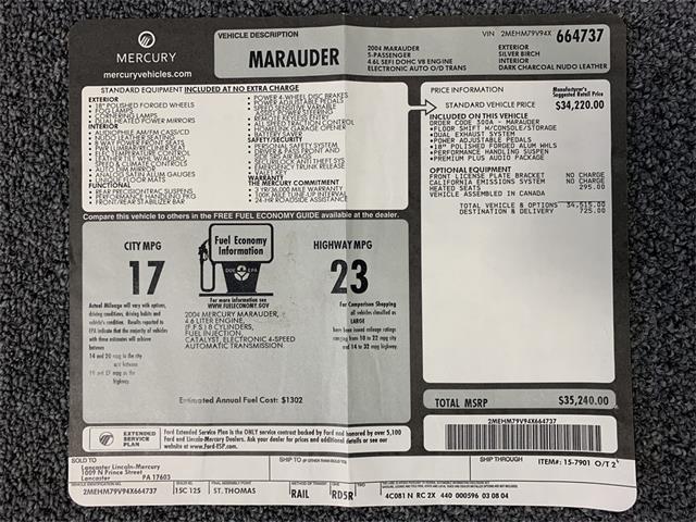 2004 Mercury Marauder (CC-1844451) for sale in Manheim, Pennsylvania