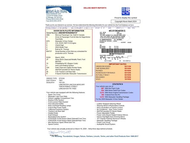 2004 Mercury Marauder (CC-1844451) for sale in Manheim, Pennsylvania