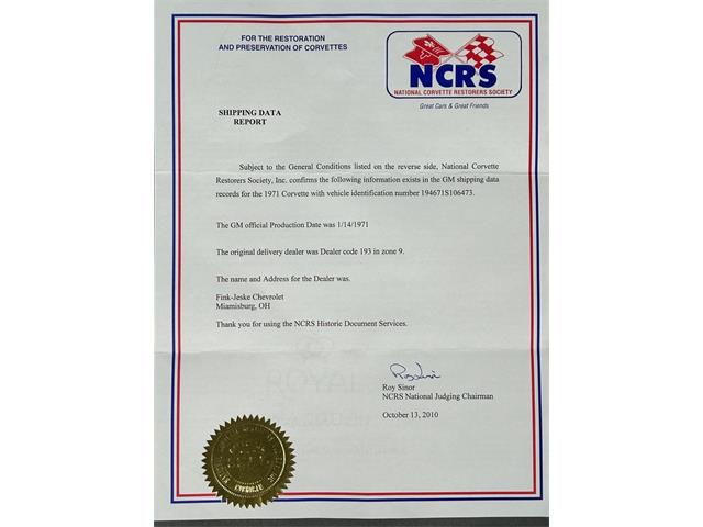 1971 Chevrolet Corvette (CC-1844780) for sale in Clifton Park, New York