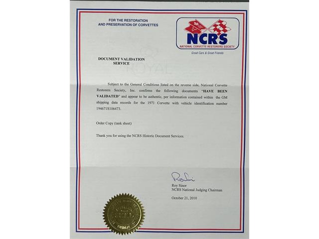 1971 Chevrolet Corvette (CC-1844780) for sale in Clifton Park, New York