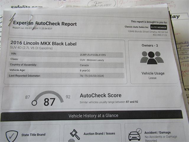 2016 Lincoln MKX (CC-1846989) for sale in Omaha, Nebraska