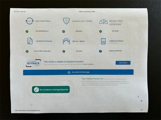 1994 Ford Mustang GT (CC-1852796) for sale in North Royalton, Ohio