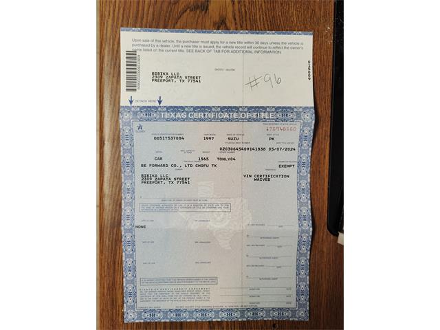 1997 Suzuki Carry (CC-1852991) for sale in freeport, Texas