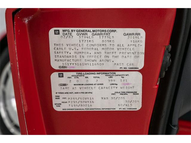 1987 Chevrolet Corvette (CC-1869559) for sale in Concord, North Carolina