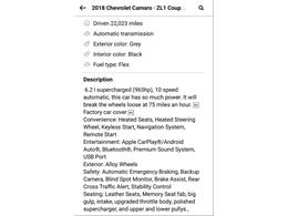 2018 Chevrolet Camaro ZL1 (CC-1877302) for sale in Sarasota, Florida