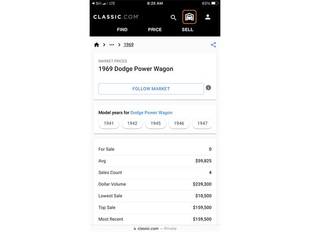 1969 Dodge Power Wagon (CC-1877743) for sale in Lancaster, California
