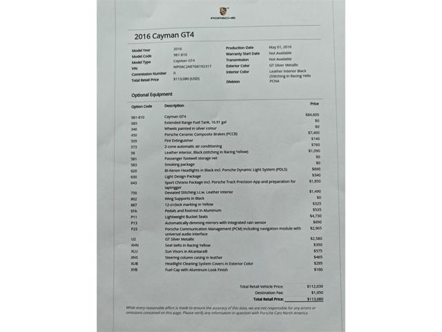 2016 Porsche Cayman (CC-1895854) for sale in Houston, Texas