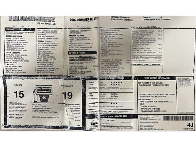 2007 Hummer H3 (CC-1890587) for sale in Morgantown, Pennsylvania