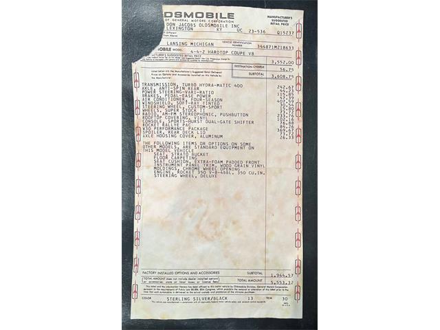 1971 Oldsmobile 442 (CC-1922684) for sale in Bradington, Florida