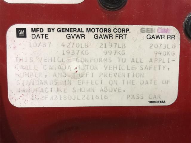 1988 Pontiac Firebird Trans Am GTA (CC-1957670) for sale in Calgary, Alberta