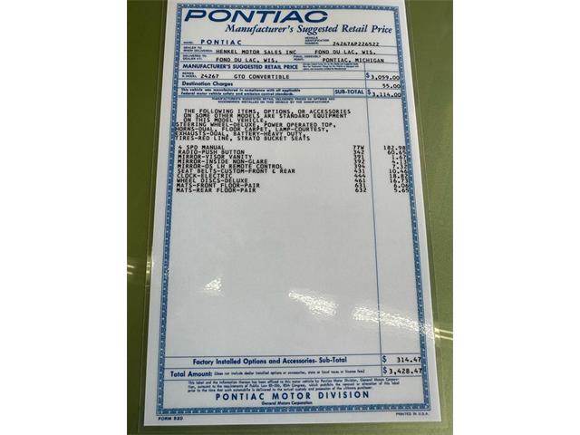 1966 Pontiac GTO (CC-1964169) for sale in Effingham, Illinois