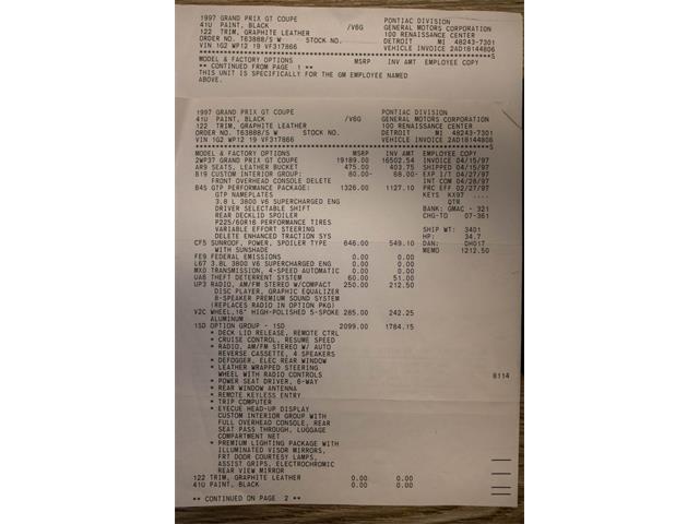 1997 Pontiac Grand Prix (CC-1965402) for sale in Kentwood, Michigan